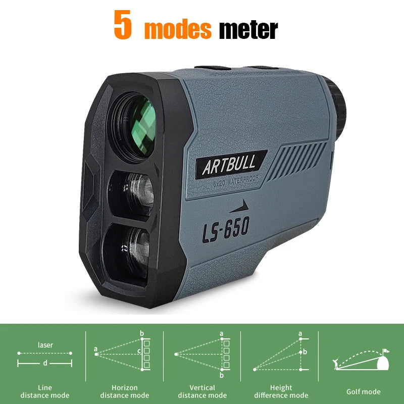 ARTBULL Laser Rangefinder Hunting Outdoor 1200M 650M Golf Rangefinder with Flag-Lock Slope Adjusted Distance Meter