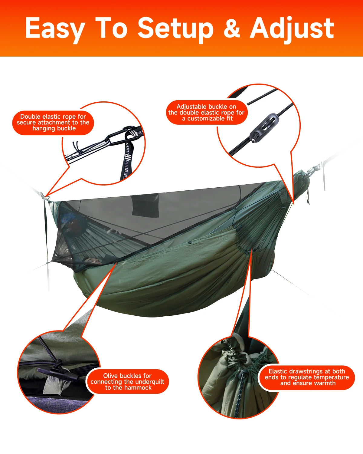 Hammock Underquilt for Camping Hammock, Warm Insulation Ultralight 4 Season Under Quilt for Hammocks,Hiking, Backpacking