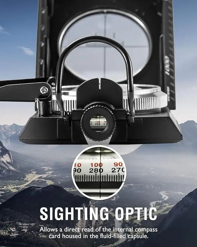 Multifunctional Military Sighting Navigation Compas with Inclinometer Impact Resistant Waterproof Compas Outdoors Hiking Camping