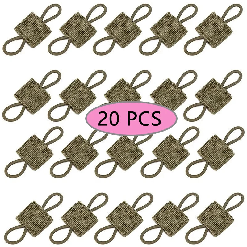 10pcs MOLLE Elastic Nylon Webbing Ribbon Buckle Outdoor Hiking Hunting Backpack Vest PTT Antenna Stick Pipe Binding Retainer