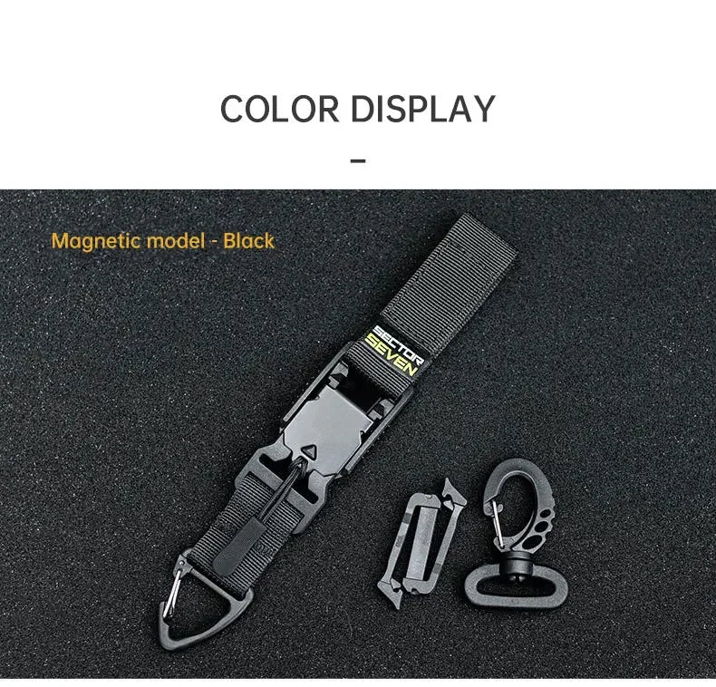 Tactical Multipurpose Triangle Quick Detachment Buckle Belt Quick Hanging Single Hook Survival Keychain EDC Quick Release Buckle