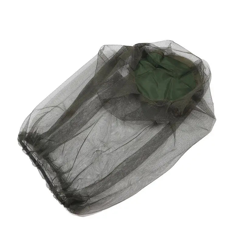 Mosquito Head Net Mesh, Bug Netting Hat Hood Against Fly Midge Gnat Insect Shield Protection Face Mask for Night Fishing