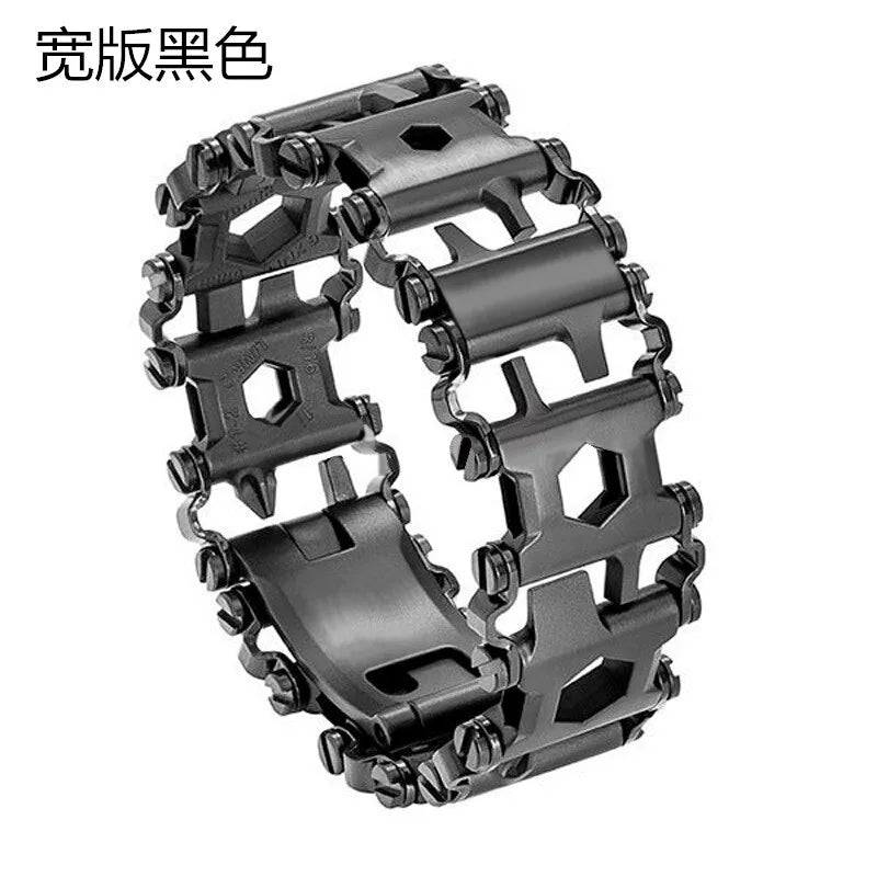 Outdoor Multi functional Tool Bracelet Pedal Stainless Steel Bolt Driver Wearable Bicycle Multi functional Outdoor Tool