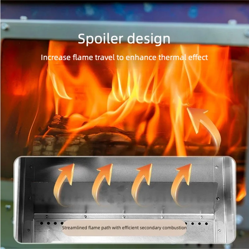 Stainless Steel Smokeless Fireplace Multifunctional Tent Firewood Stove Camping Firewood Stove Portable Heating Stove