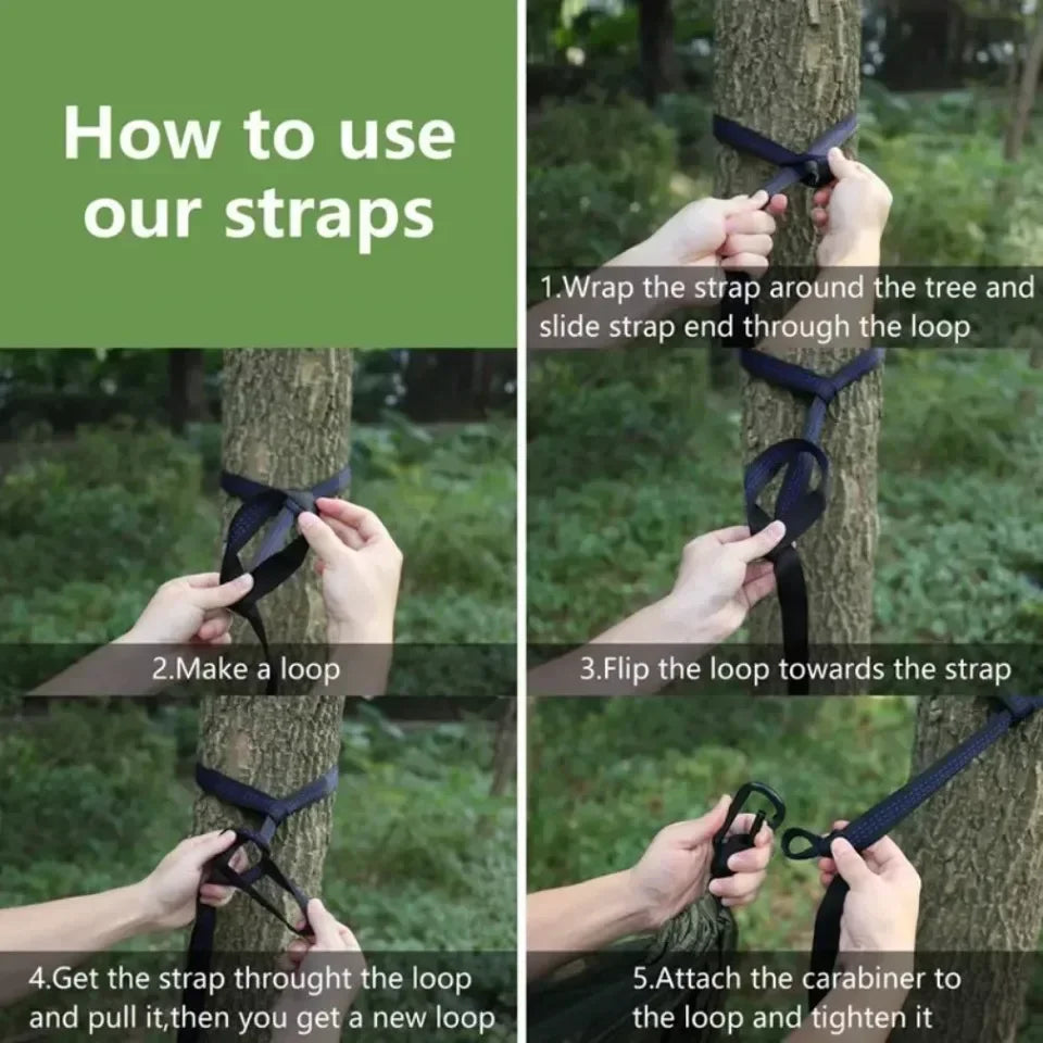 Camping Hammock Fully Automatic Quick Opening Mosquito Net Outdoor Camping Tent High Strength Parachute Fabric Hanging Bed Net