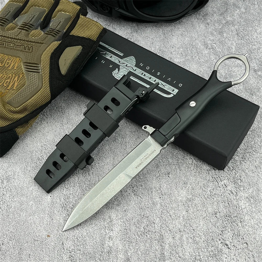 Extrema Ratio Fixed Blade Knife with Sheath 8Cr13Mov Steel Blade Nylon Fiber Handle Outdoor EDC Camping Knife Hunting Knife