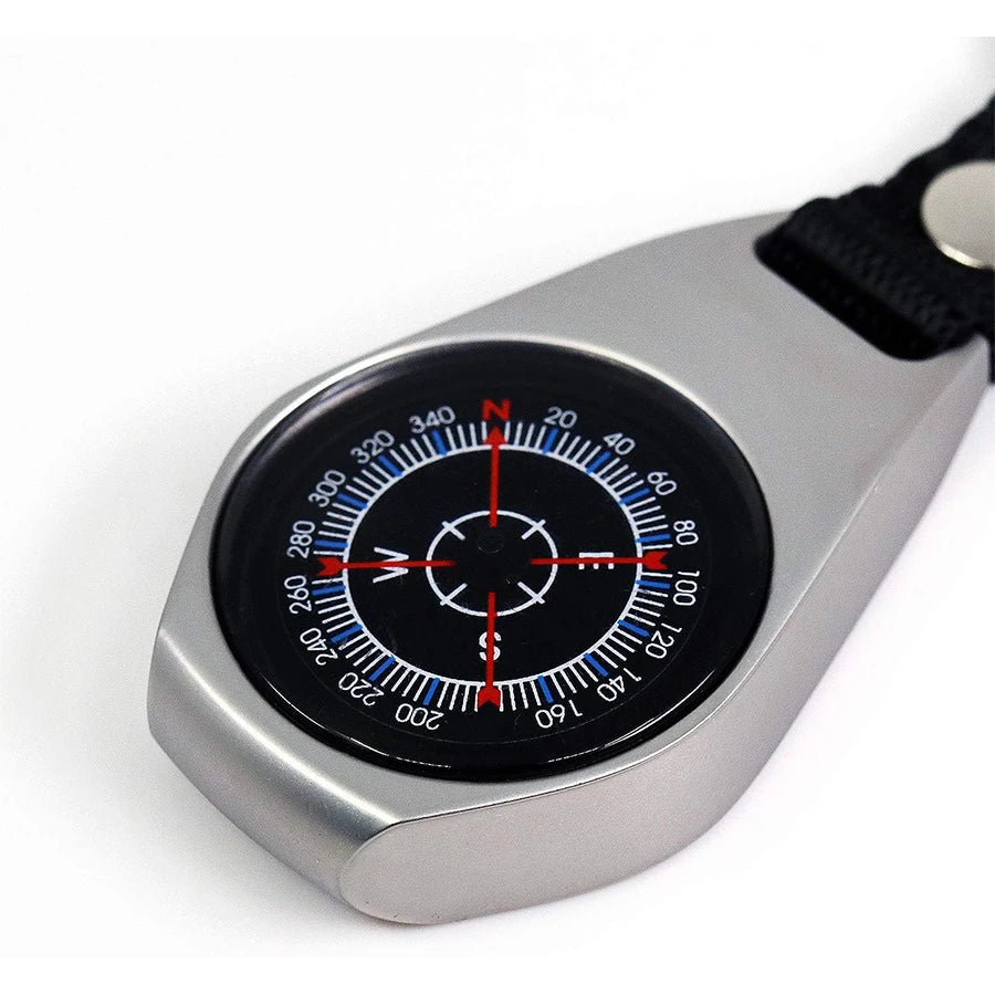 Military Grade Zinc Alloy Compass - Waterproof & Shockproof Keychain for Outdoor Navigation, Hiking, Camping & Driving