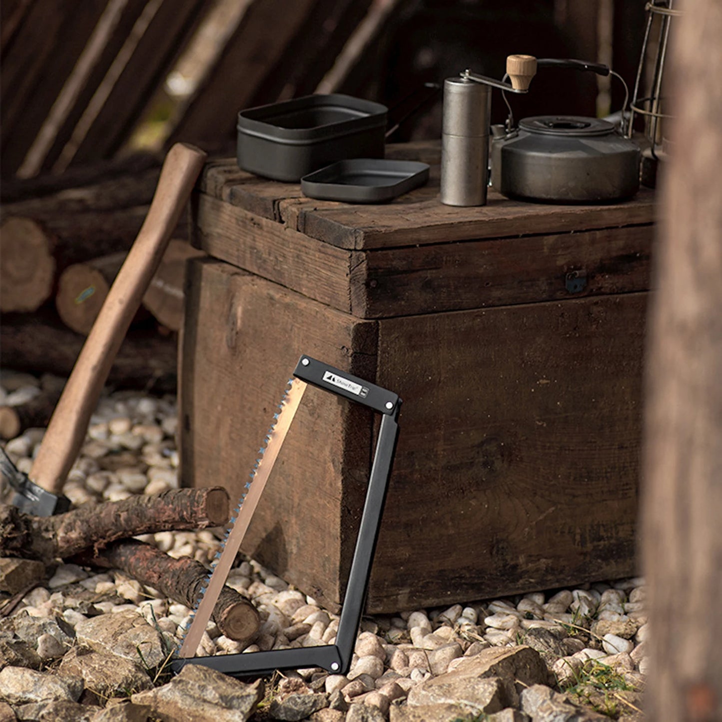 Folding Saw Lightweight Camping Survival Collapsible Bow Saw for Both Dry and Wet Wood Tree Cutting High Manganese Steel Blade