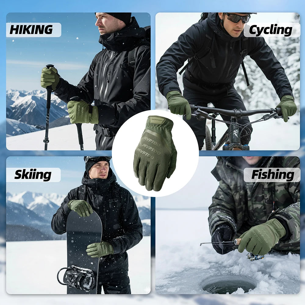 Winter Fleece Hunting Gloves Thermal TouchScreen Windproof Water-repellent Non-slip Accessories Sport Outdoor Hiking Camping Ski