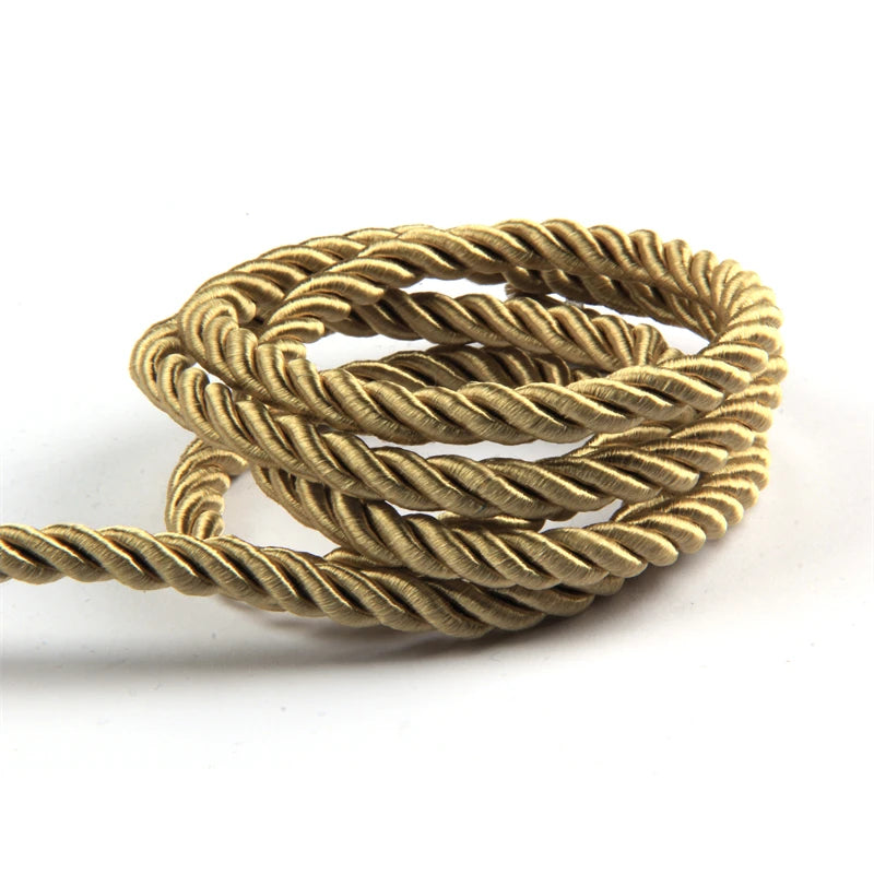 5YD/Lot 8mm Twisted Trim Cord Rope Nylon Rope For Home Decoration Accessories DIY Handmade Home Textile Decoration Braid Rope