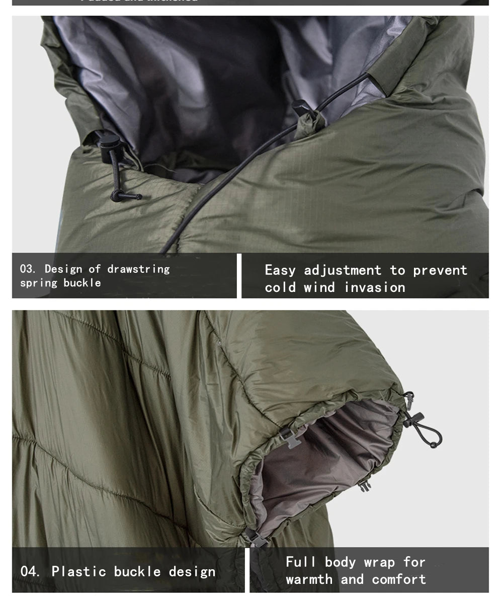 Portable Multifunctional Winter Warm Sleeping Bag Hammock Outdoor Camping Cotton Underquilt Poncho Warm Hammocks Swing Cover