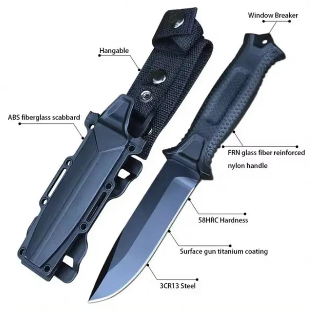 Fashion Stainless Steel Outdoor Survival Knife Portable Camping Pocket Knife Military Tactical Knives for Self Defense Hiking