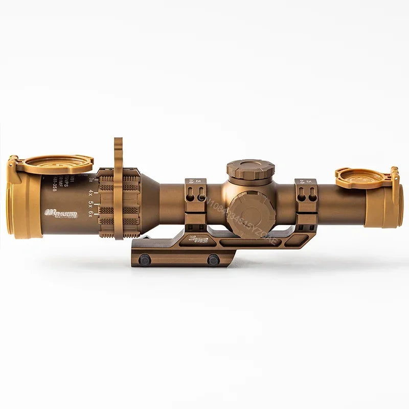 Tactical 6T SCOPE 1-6X24mm FFP First Focal Plane Riflescope DWLR6 Illuminated Reticle w/30mm ALPHA-MSR Cantilevered Mount