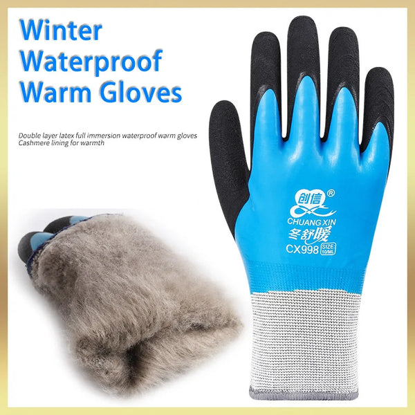 thermal gardening gloves 1Pair Winter Waterproof Work Safety Thermal Gloves Anti-Slip Grip Rubb – True North Prepping