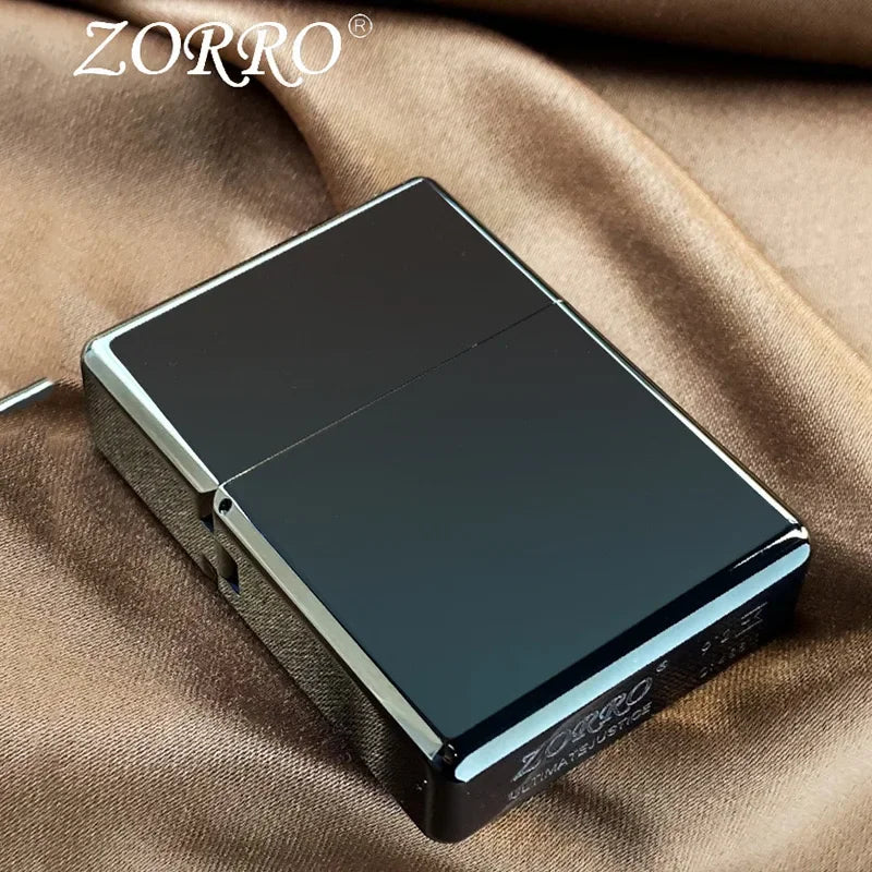 Zorro 912 Retro High End Waterproof Heavy duty Kerosine Lighter 3/5 Hinge Metal Petrol Lighter Men's Gift 150G