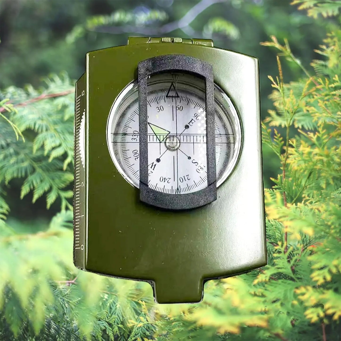 Outdoor Survival Compass High Precision Professional Metal Sight Compass Luminous for Outdoor Hiking Climbing Exploring Geology
