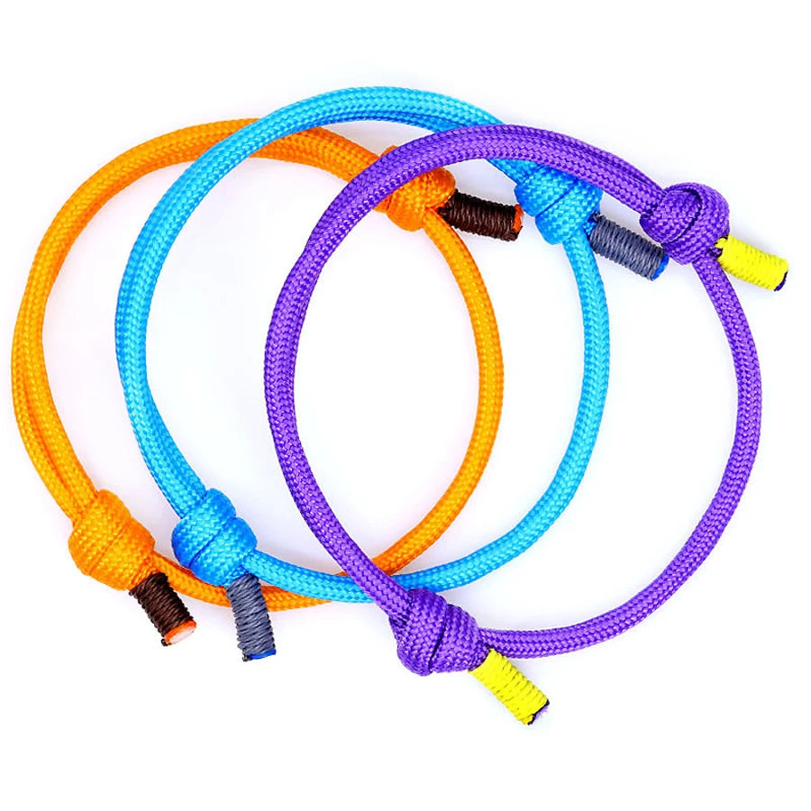 550 Paracord Rope Thread Knot Wrap Survival Bracelets Handmade Double Layer Emergency Outdoor Multipurpose Women Men Jewelry