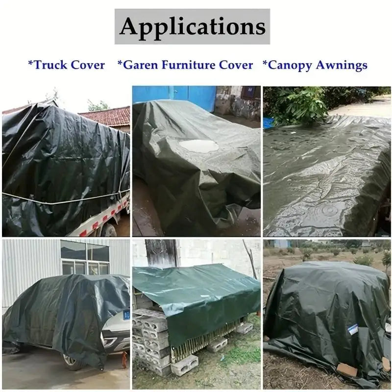 Custom Tarpaulin Waterproof 3*3 4m×4 5 6 8 10 20m Large Tarp Small Rain Shade Cover Outdoor Garden Boat Bike Awning Canopy Uv