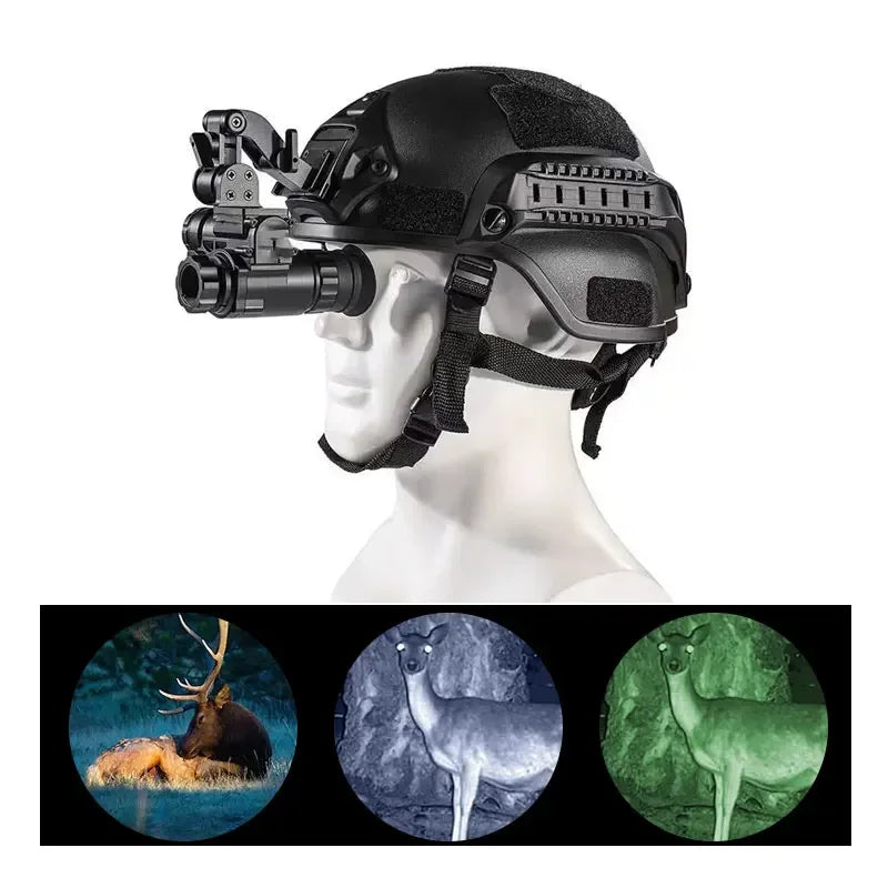 NVG10 FHD Digital Infrared Head Mounted Outdoor Helmet Type Single Tube Monocular Night Vision Goggles Campling Hunting