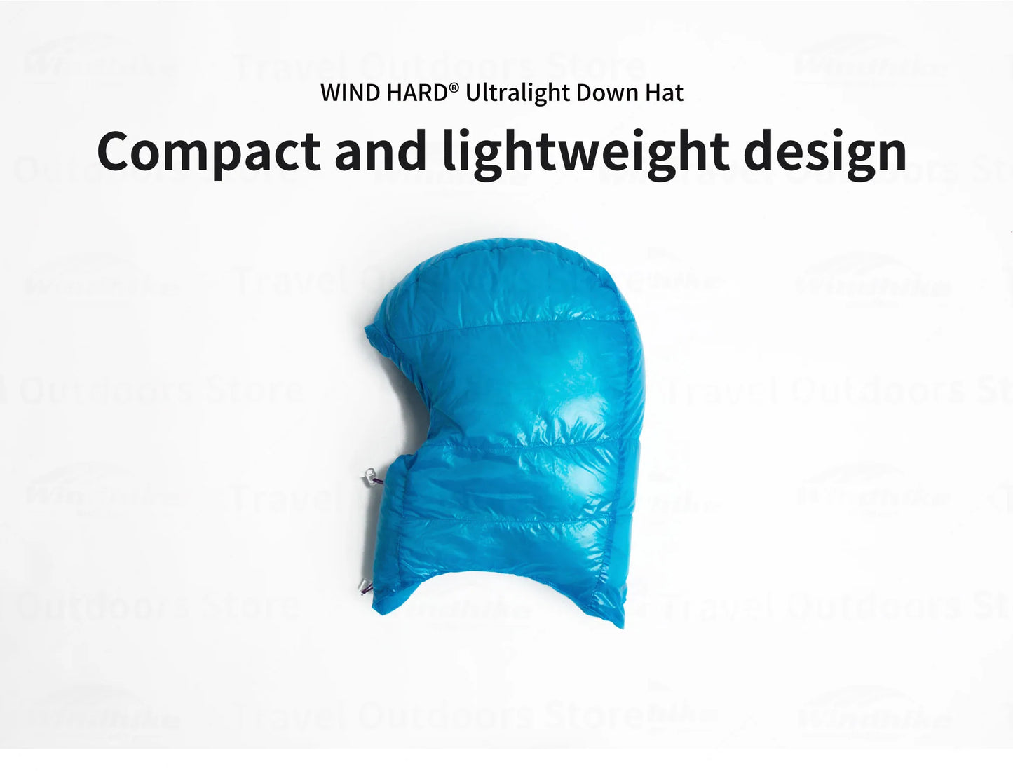 AEGISMAX WIND HARD 10D 800FP Ultralight Down Hat Outdoor Camping Windpoof Caps Warm Snow Hood with Neck Winter Ski Uinsex