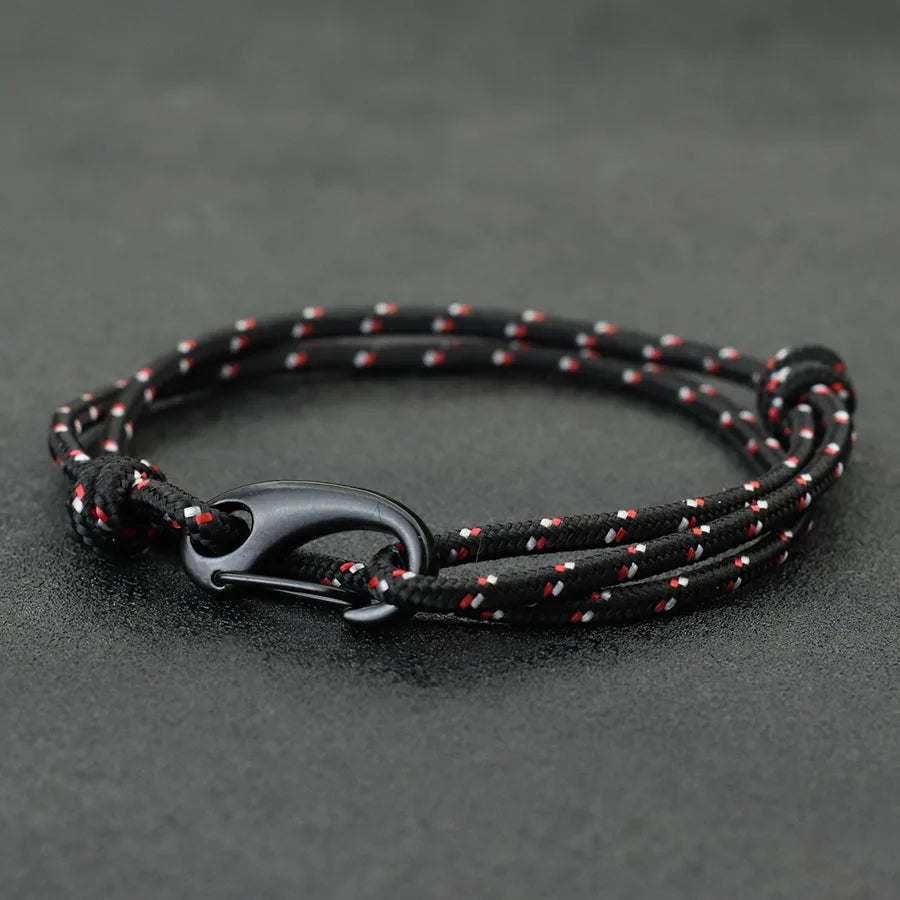Noter Men Paracord Bracelet Sliding And Adjustable Nautical Braslet Homme Simple Style Wrap Braclet Accesorios Hombre Pulseria