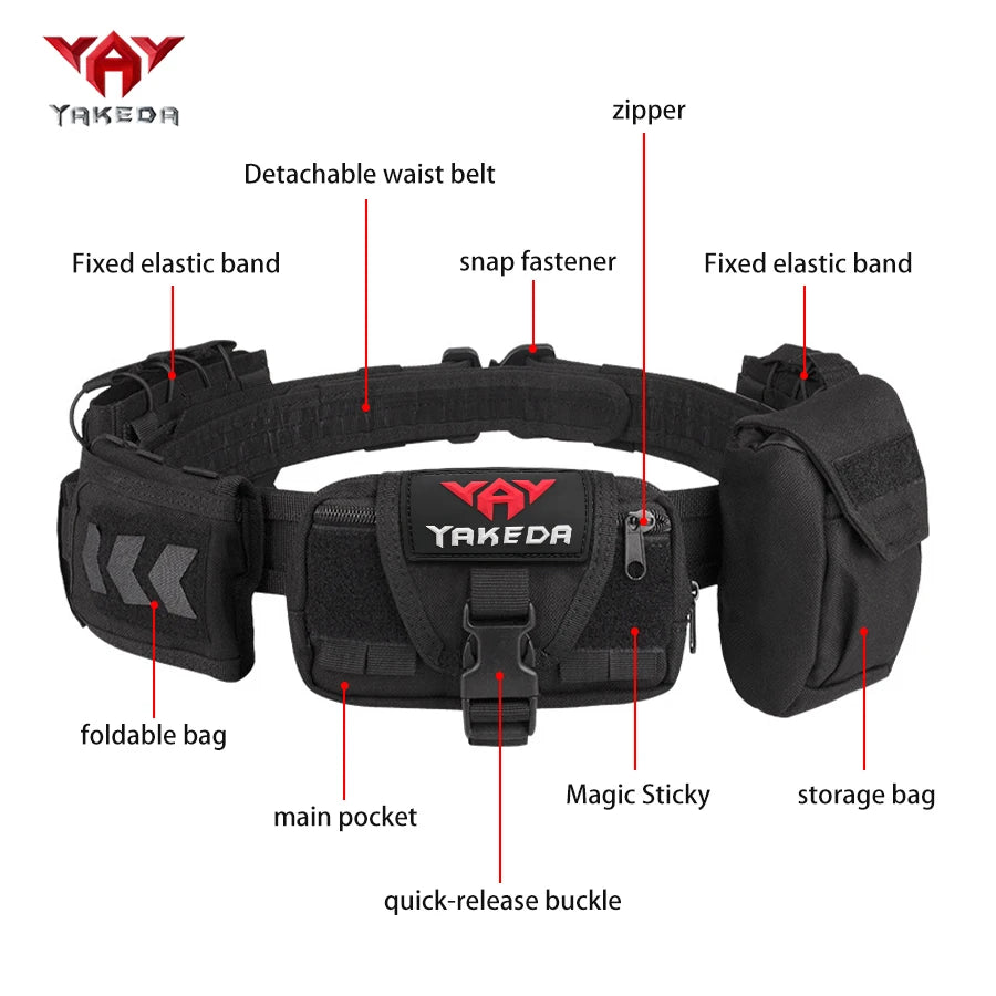 YAKEDA Detachable multifunctional belt suitable for outdoor hiking and camping