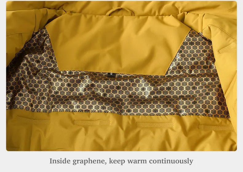 EUMERGX Men's Women's Winter Coat Waterproof Windproof Warm Fleece Jacket Unisex Hiking Camping Skiing Climbing Windbreaker