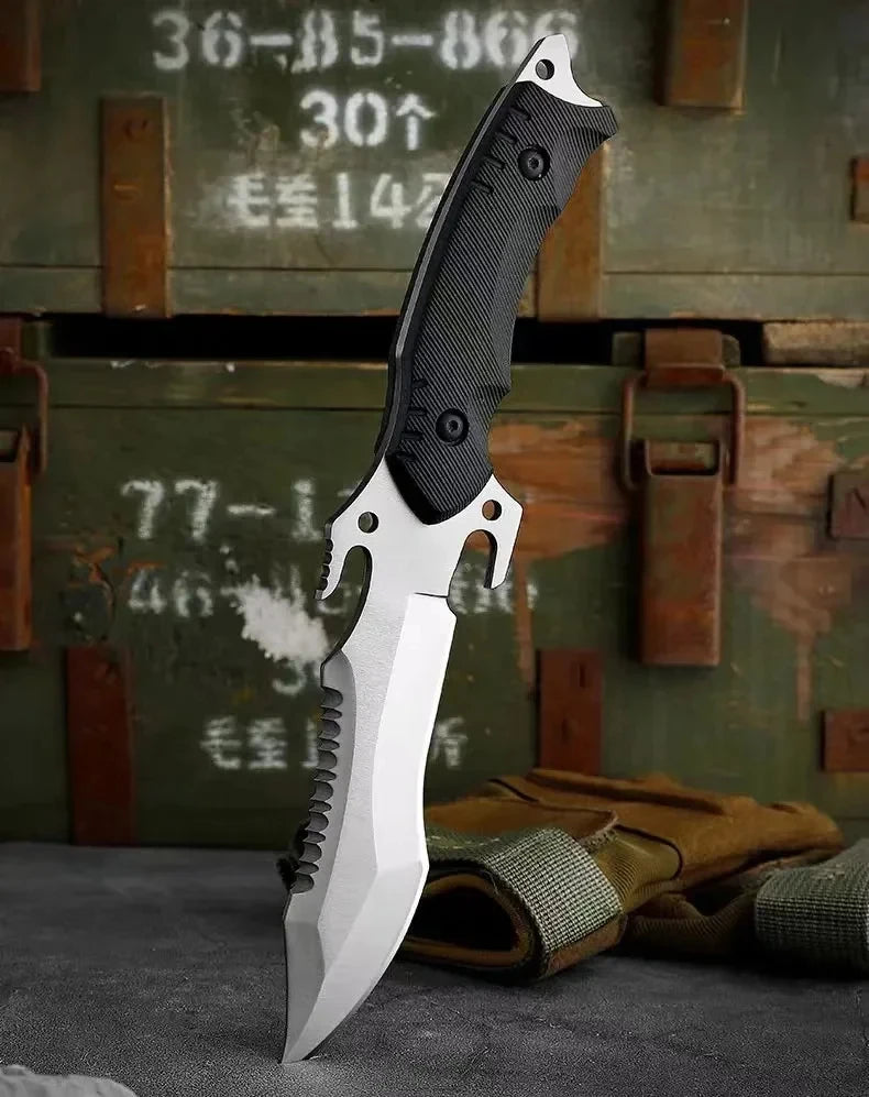 Portable High Hardness Survival Knife Straight Outdoor Tool Pocket Military Hunting Tactics Knife