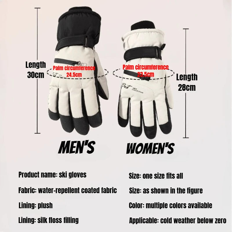 Winter Cycling Gloves Non Slip Touch Ski Gloves Snowboard Accessories Waterproof Pocket Warm Men's and Women's Thermal Gloves