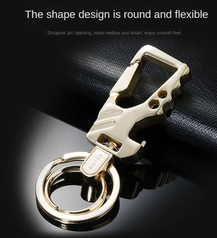 Multifunctional Men's key Chain Metal Waist Belt Clip Anti-lost Buckle Key ring Accessories Car keychain Bottle Opener Pendant