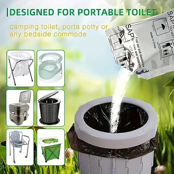 10/20pcs Outdoor Camping Toilet Urine Solidification Deodorizer Car Folding Toilet Water Absorption Coagulation Urine Deodorizer