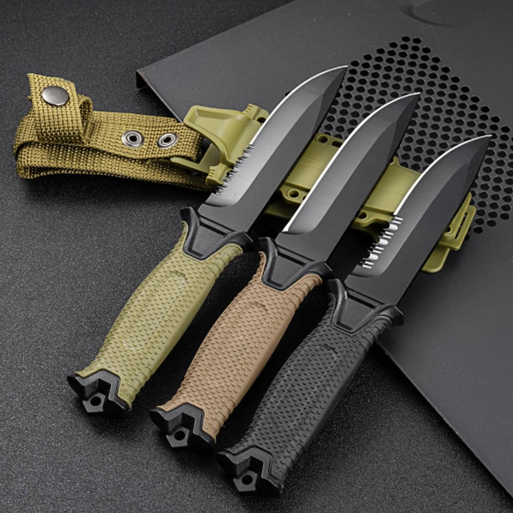 Fashion Stainless Steel Outdoor Survival Knife Portable Camping Pocket Knife Military Tactical Knives for Self Defense Hiking