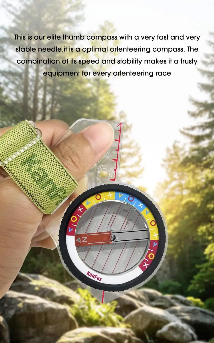 KANPAS  elite competition orienteering  thumb compass with silicon ring,MA-43-FS