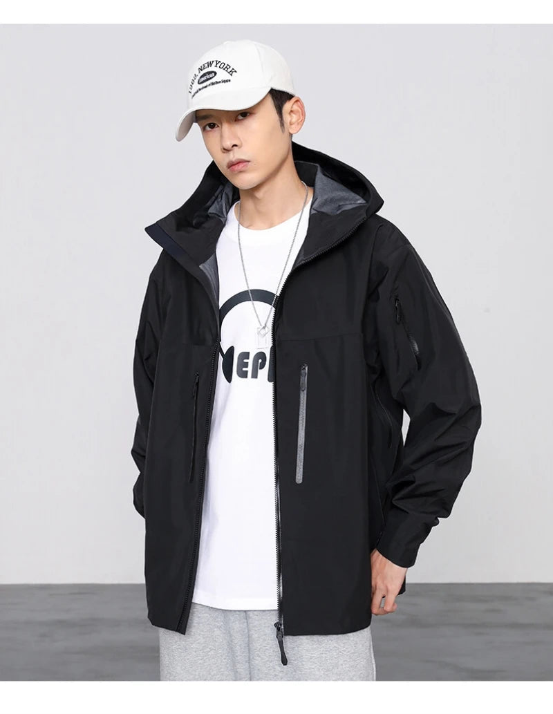 ARC SV Embroidery Bird Logo Three Layer Mens Womens Camping Coat Outdoor Waterproof Windbreaker Hiking Ski Jackets Unisex