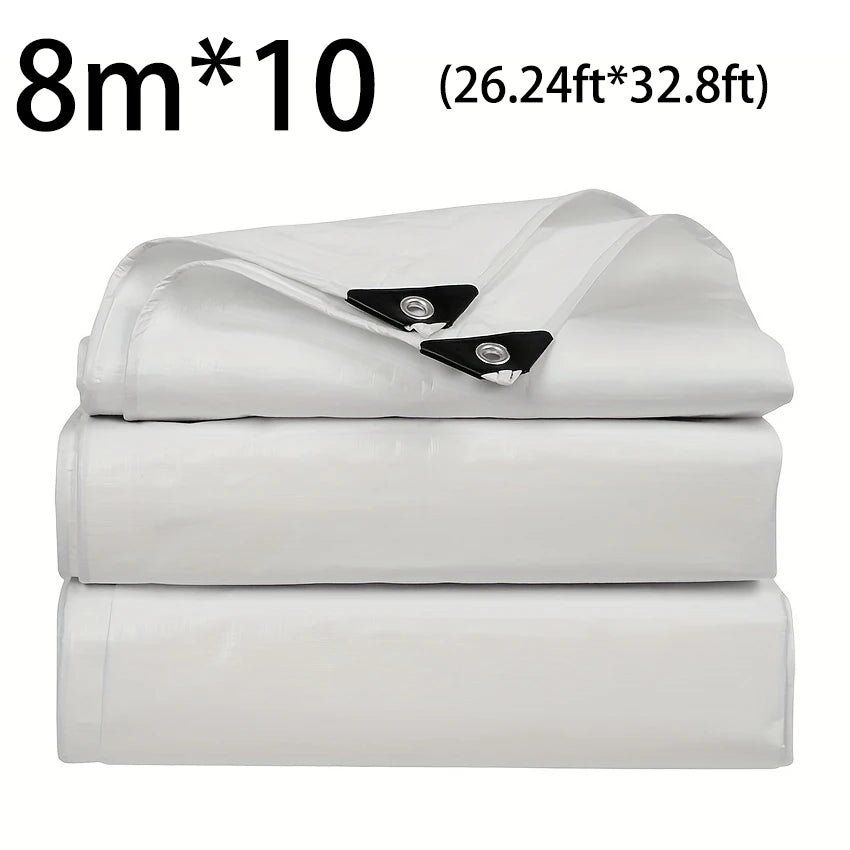 White Custom Large Tarp 3x5 6 8m*8 10 12 3 4x4 5m Outdoor Sun Shade Awning Waterproof Tarpaulin Uv Blocking Tent Camp Rain Cover
