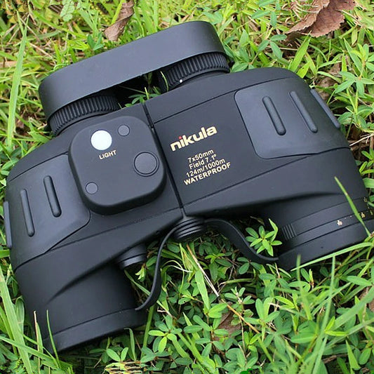 Waterproof Binoculars Nikula 7x50 Telescope Military Powerful Rangefinder Long Range With Digital Compass Night Vision Hunting