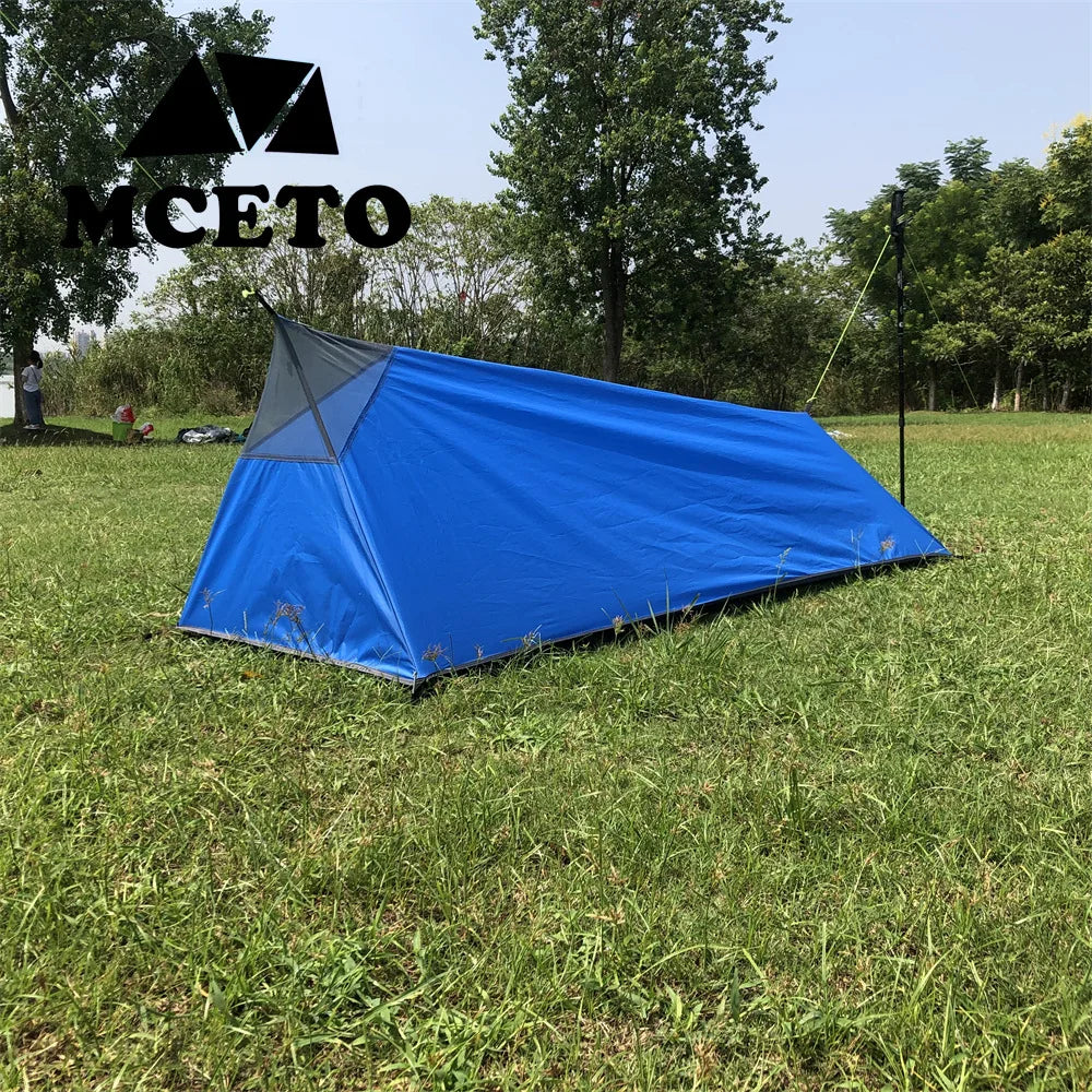 Ultralight Backpacking Tent 1 Person Outdoor Single Man 3 Season Rodless Camping Tent with 210D Oxford Cloth Professional Design