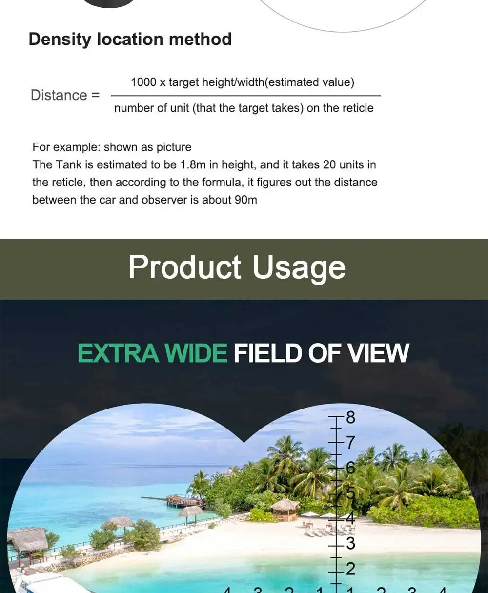 Powerful Marine Binoculars Boshile 7x50 Waterproof Telescope With Rangefinder Compass BAK4 Prism FMC Lens For Navigation Hunting