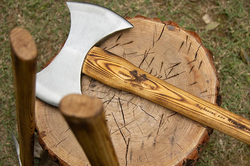 Double Edged Axe Outdoor Camping Survival Axes Woodworking Cut Firewood Hand Axe Multifunctional Fire Rescue Forging Axes