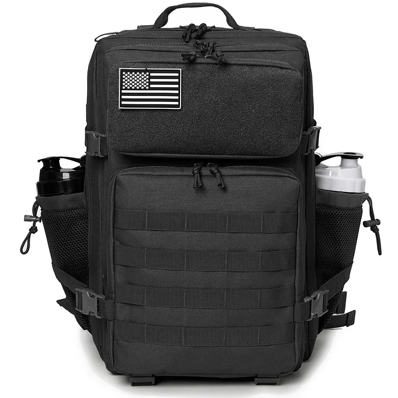 45L Tactical Backpack survival Bag Hunting MOLLE Backpack GYM For Men EDC Outdoor Hiking Rucksack Witch Bottle Holder