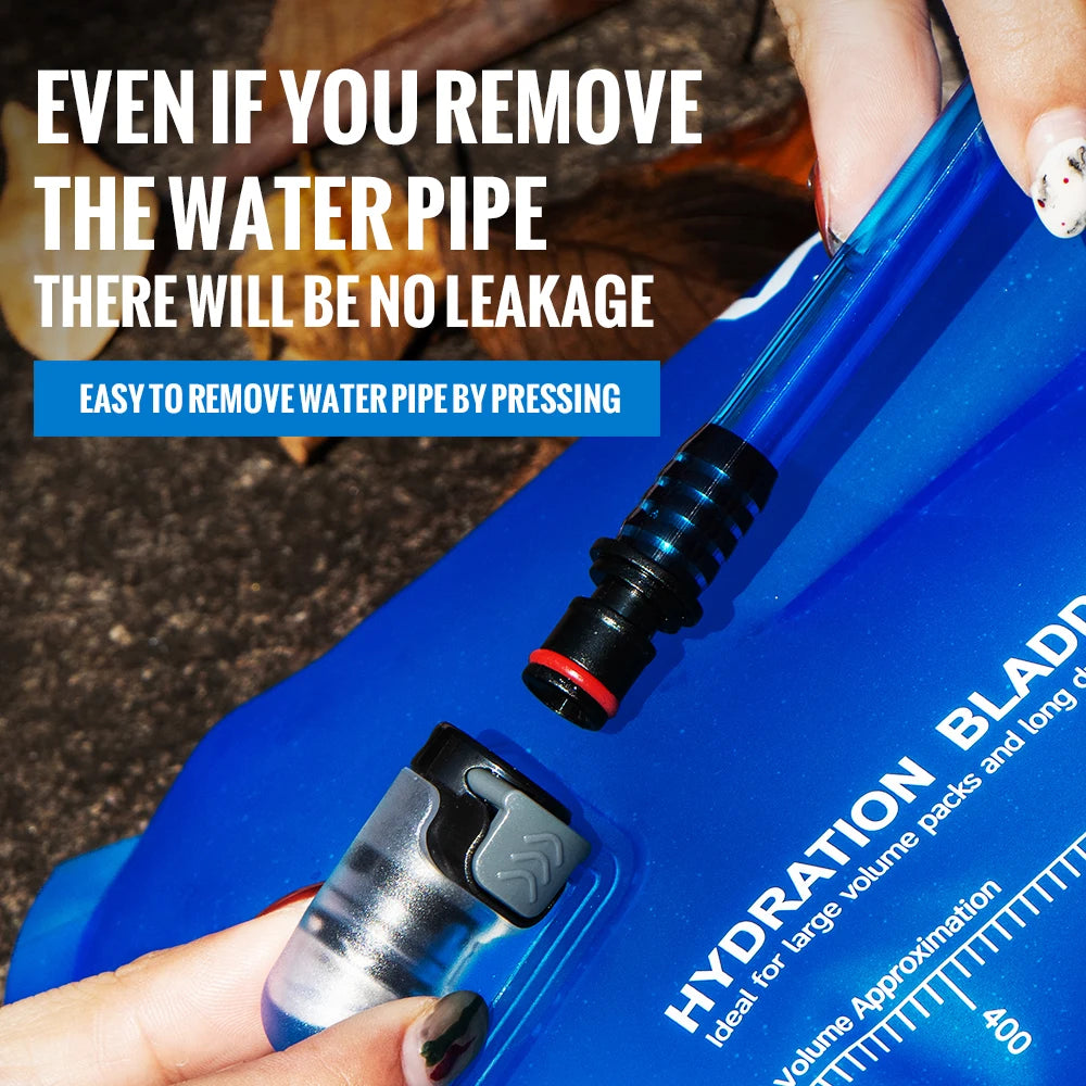 WRELS Sports Water Bladder Hydration Pack Storage Bag BPA Free Portable Food Grade Outdoor Drinking Camping Water Bag