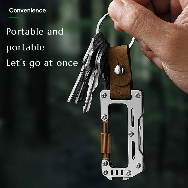 EDC Multi-functional Mini Knife Keychain Stainless Steel Outdoor Convenient Camping Emergency Survival Equipment