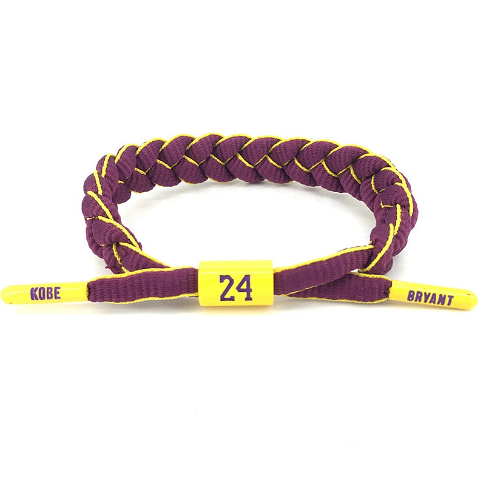 Sport Style Men Hand Woven Number Rope Bracelet Couple Adjustable Paracord Bracelet For All Ages Basketball Fan Souvenir Gift