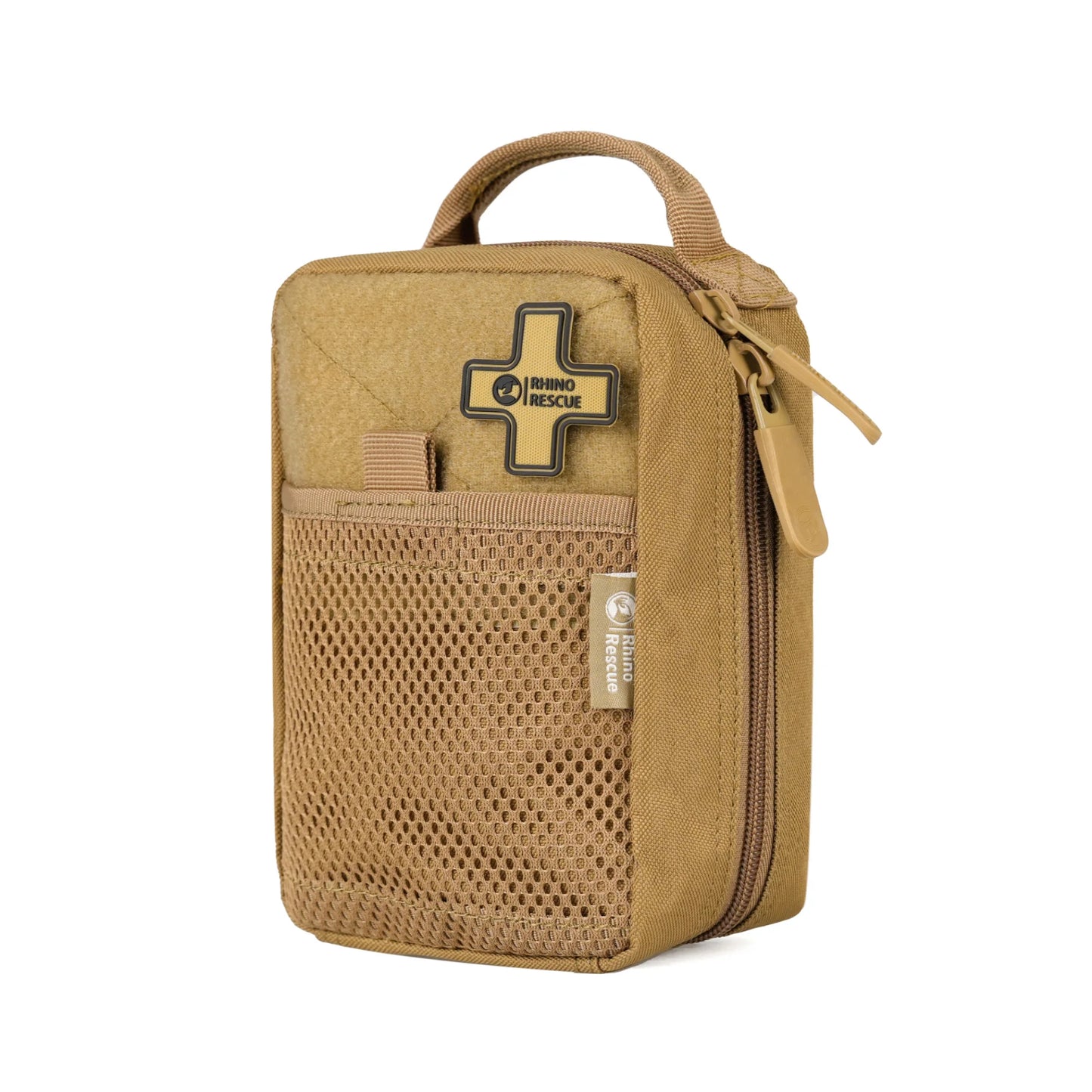 RHINO RESCUE First Aid Kit IFAK POUCH Molle Medical Pouch for Camping Car Travel Hiking 004M (Khaki)