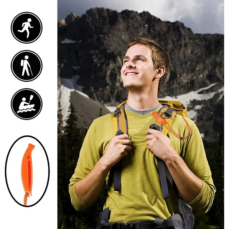 1PC Emergency Whistles with Lanyard Safety Whistles for Kayak Life Jackets Lifeboats Fishing Boats Camping Hiking Hunting