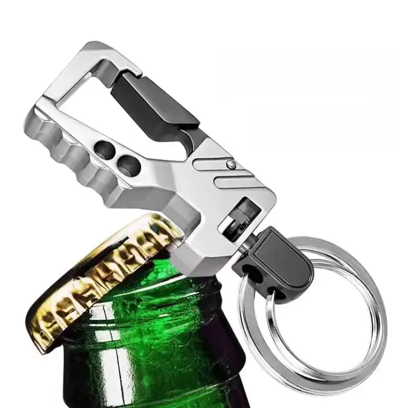 Multifunctional Men's key Chain Metal Waist Belt Clip Anti-lost Buckle Key ring Accessories Car keychain Bottle Opener Pendant
