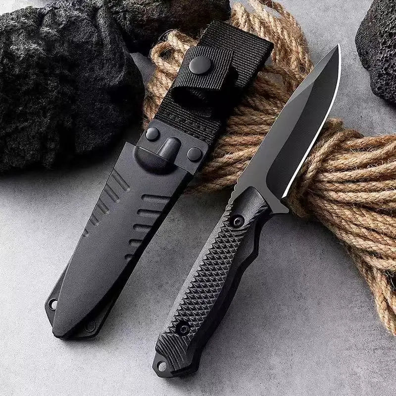 Outdoor Tactical Knife Personal Defense Sharp Diving Utility Knife High Hardness Integrated Dragon Bone Design Survival Tool