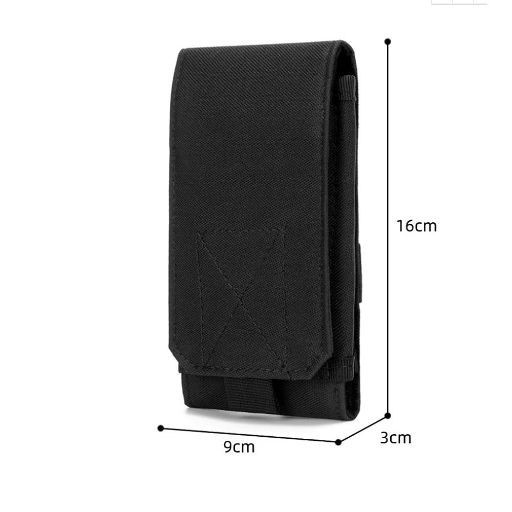 Tactical Phone Pouch Military Nylon Belt Holster Case for Outdoor Sports Camping Hiking Durable Shockproof Phone Bag for Phone