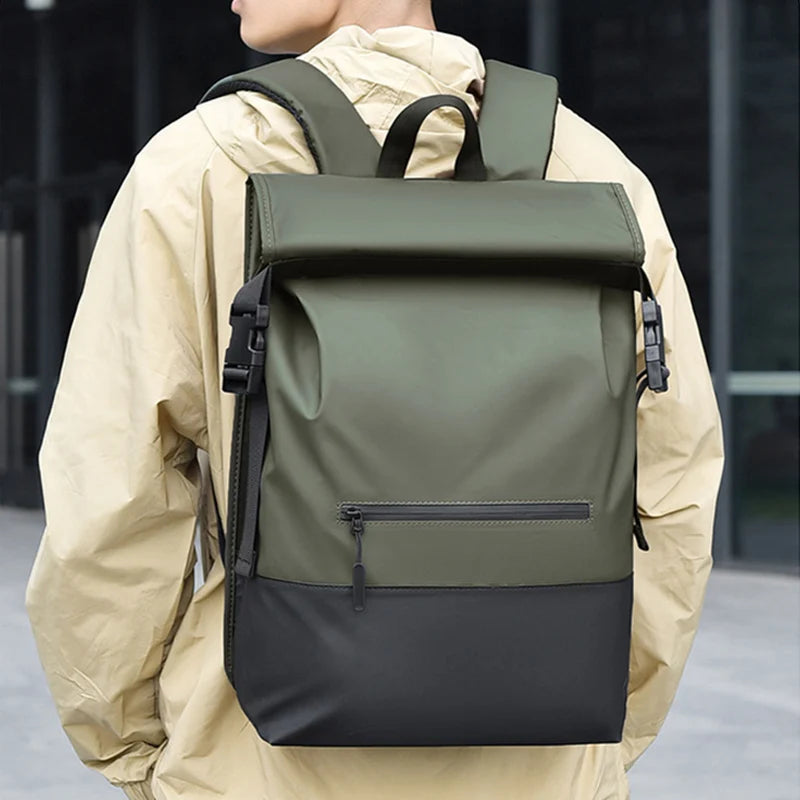 Hiking Rolled Top Backpack Travel Duffel Bag Outdoor Climbing Camping Sport Fitness Rucksack Casual Weekend Luggage Schoolbag