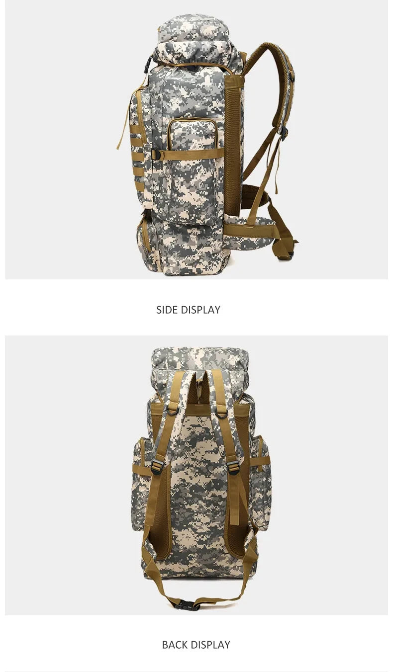 80L Camping Backpack Men Bags Molle Tactical Rucksack For Outdoor Climbing Hiking Travel Back Packs mochila hombre